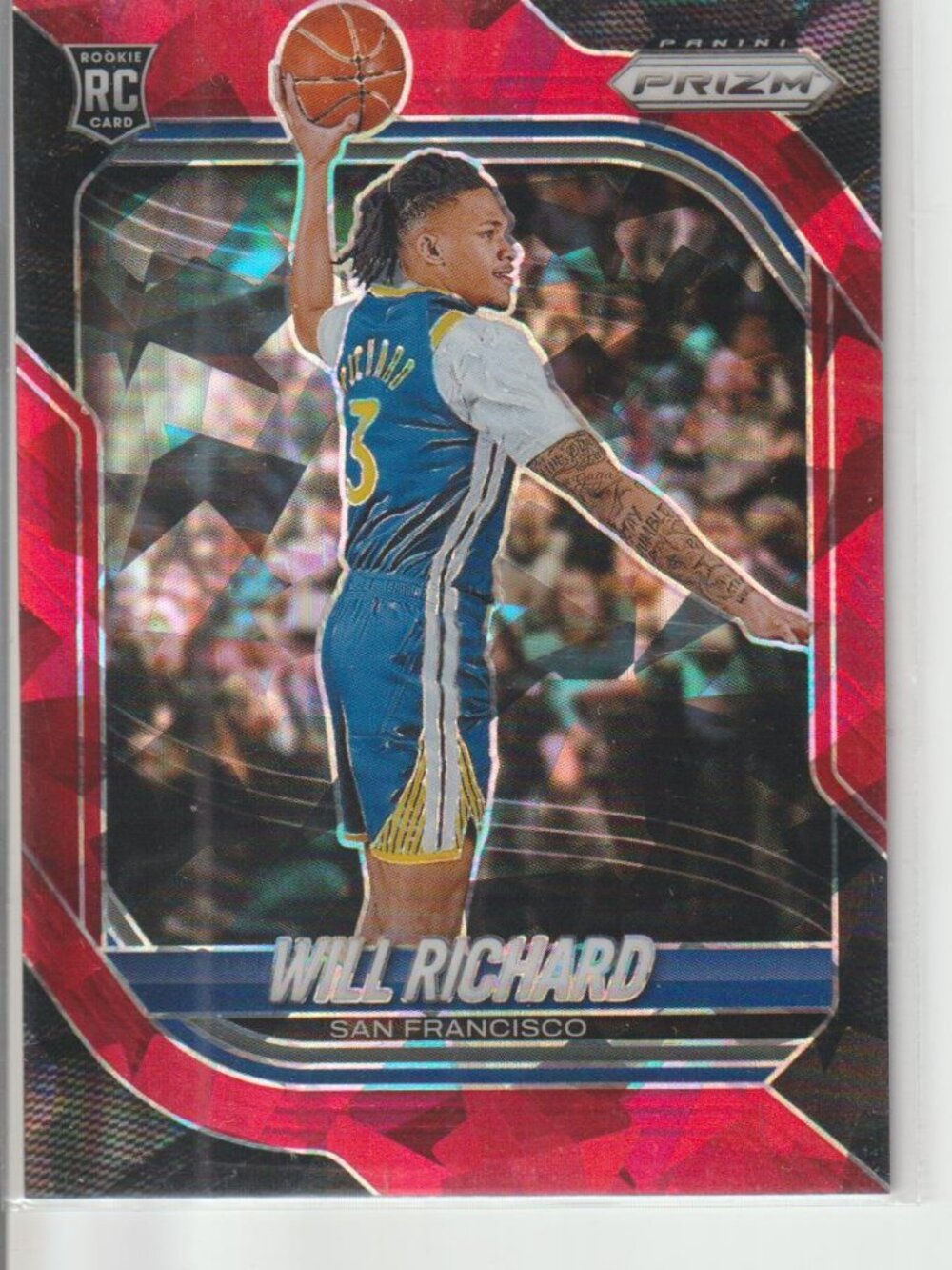 Will Richard 2025-26 Panini Prizm #45 RC Red Ice Prizm Rookie Warriors